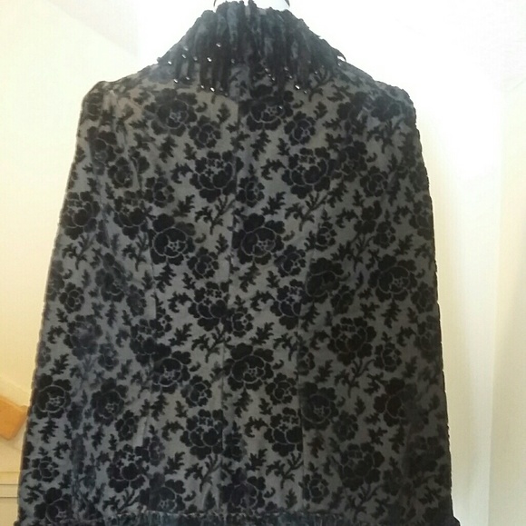 My Antique Victorian Velvet Quilted Mantel Cape - Picture 3 of 6